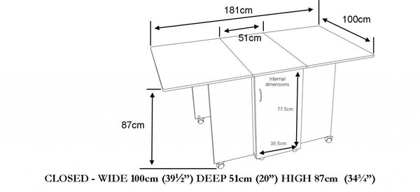 Horn Maxi Hobby Table Sewing Cabinet
