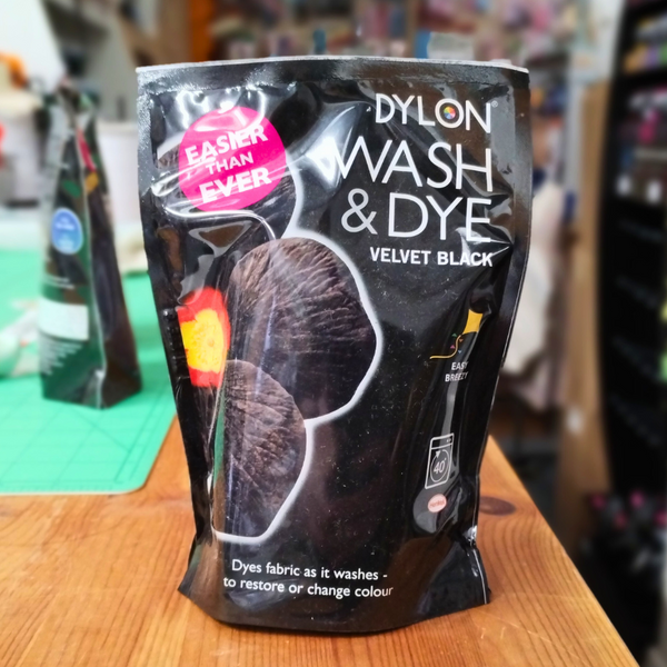 Dylon Wash & Dye Velvet Black Fabric Mouse Sewing Machines