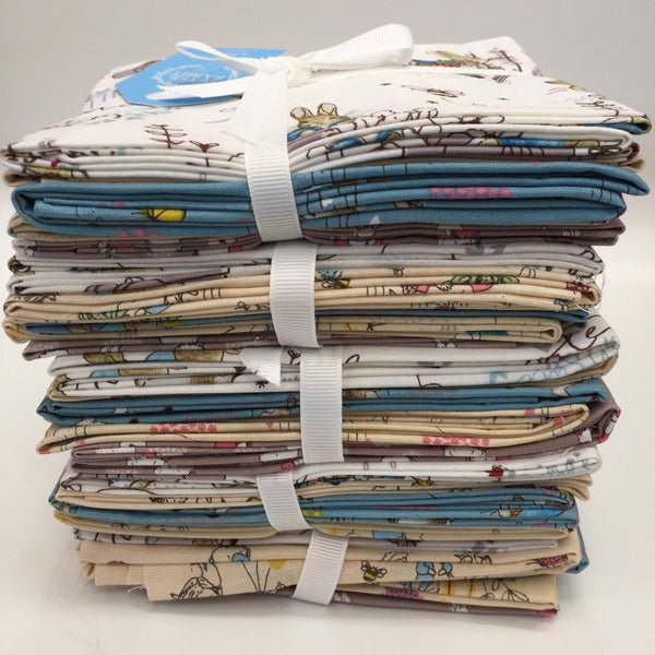 Beatrix Potter Peter Rabbit Fat Quarters (5 pieces) Fabric Mouse Fat Quarter Bundles - Fabric Mouse