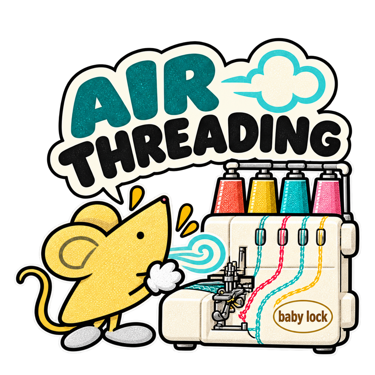 How Does Baby Lock Air Threading Work? — Fabric Mouse retro baby lock sticker