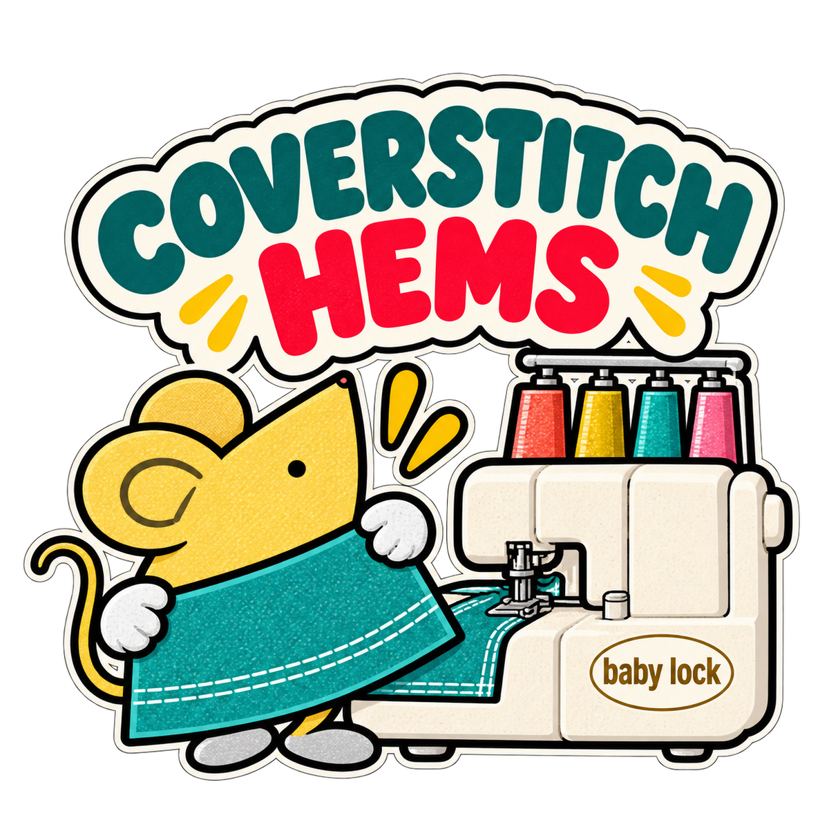 What Is a Coverstitch Hem and Which Baby Lock Makes One? — Fabric Mouse retro baby lock sticker