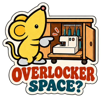 Is There a Sewing Cabinet With Overlocker Storage? — Fabric Mouse retro sewing cabinet sticker