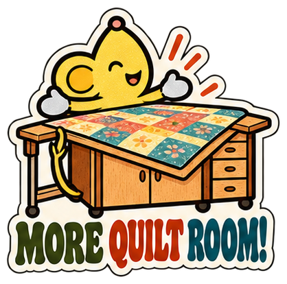 Which Sewing Cabinet Gives More Room for Quilting? — Fabric Mouse retro sewing cabinet sticker