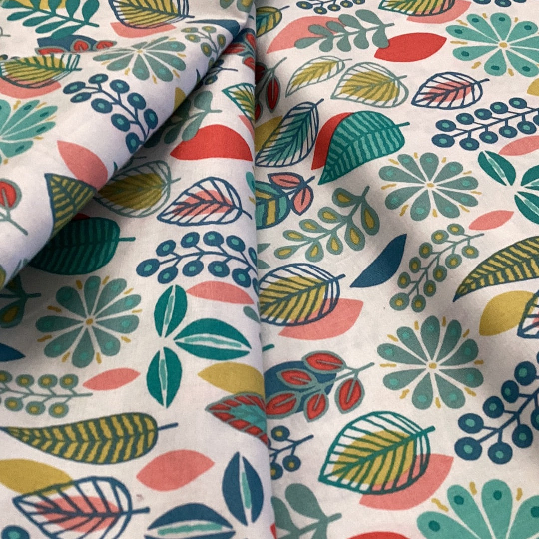 1841 Modern Retro Foliage | Makower UK - 1/2 metre