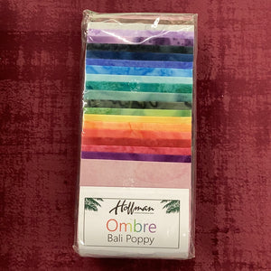 Hoffman Bali Poppy Batik Strips