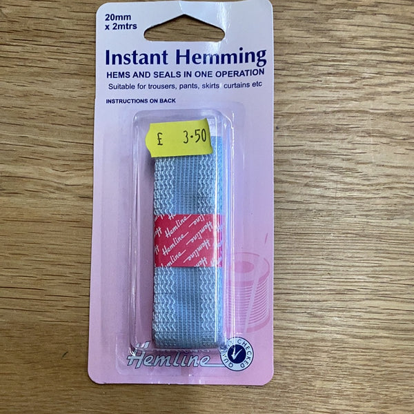 Instant Hemming Tape 2mx20mm: Grey