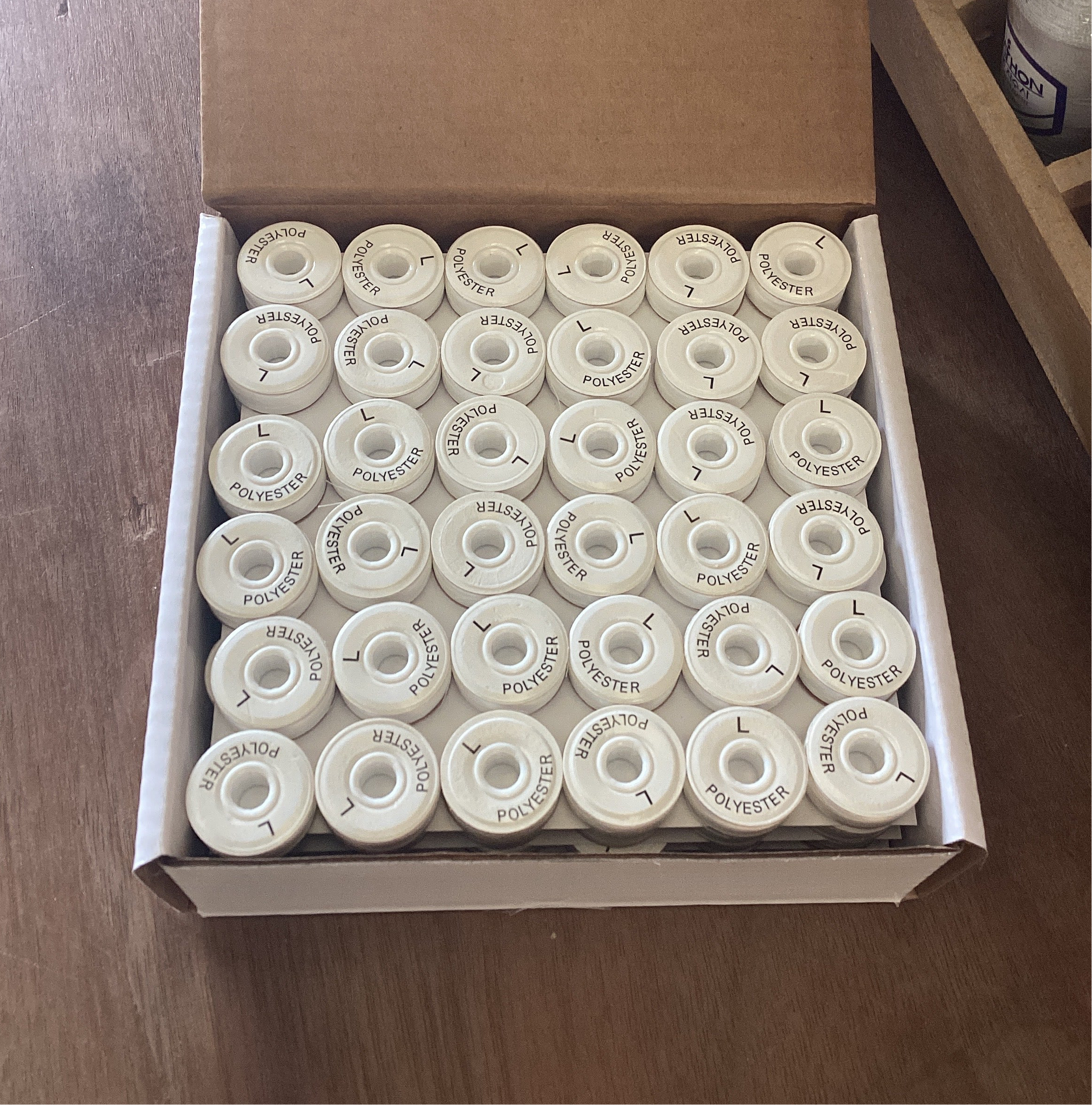 144 Pre-Wound Bobbins for PR Machines | Size L White
