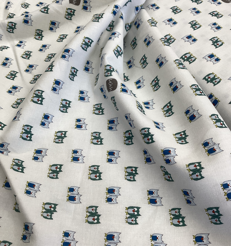 Woodie Winterland -Owls on White | Stoffabrics #MCS16-113 - 1/2 metre
