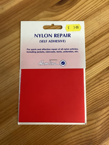 Hemline Nylon Repair Patch Self-Adhesive 10x20cm: Red