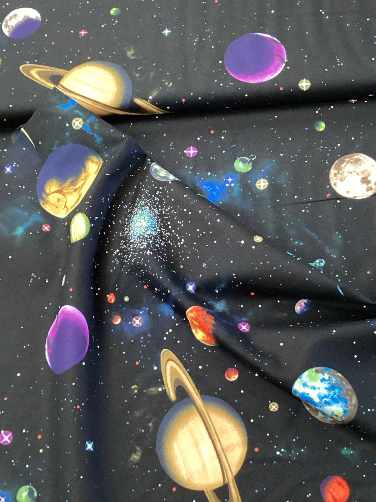 Nutex Machine Picture Solar System - Planets | Nutex - 1/2 metre – Fabric Mouse Sewing Machines