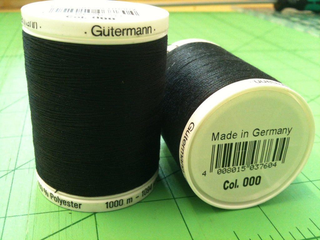 Gutermann Sew All Thread Col.000 1000m Black – Fabric Mouse Sewing Machines