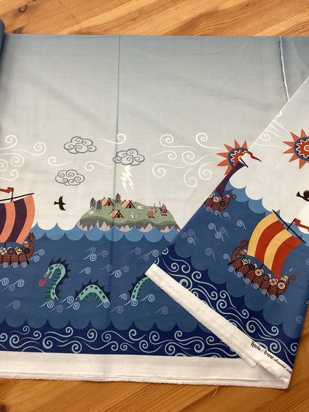 Viking Adventure D# A381 Double Border | Lewis & Irene - 1/2 metre