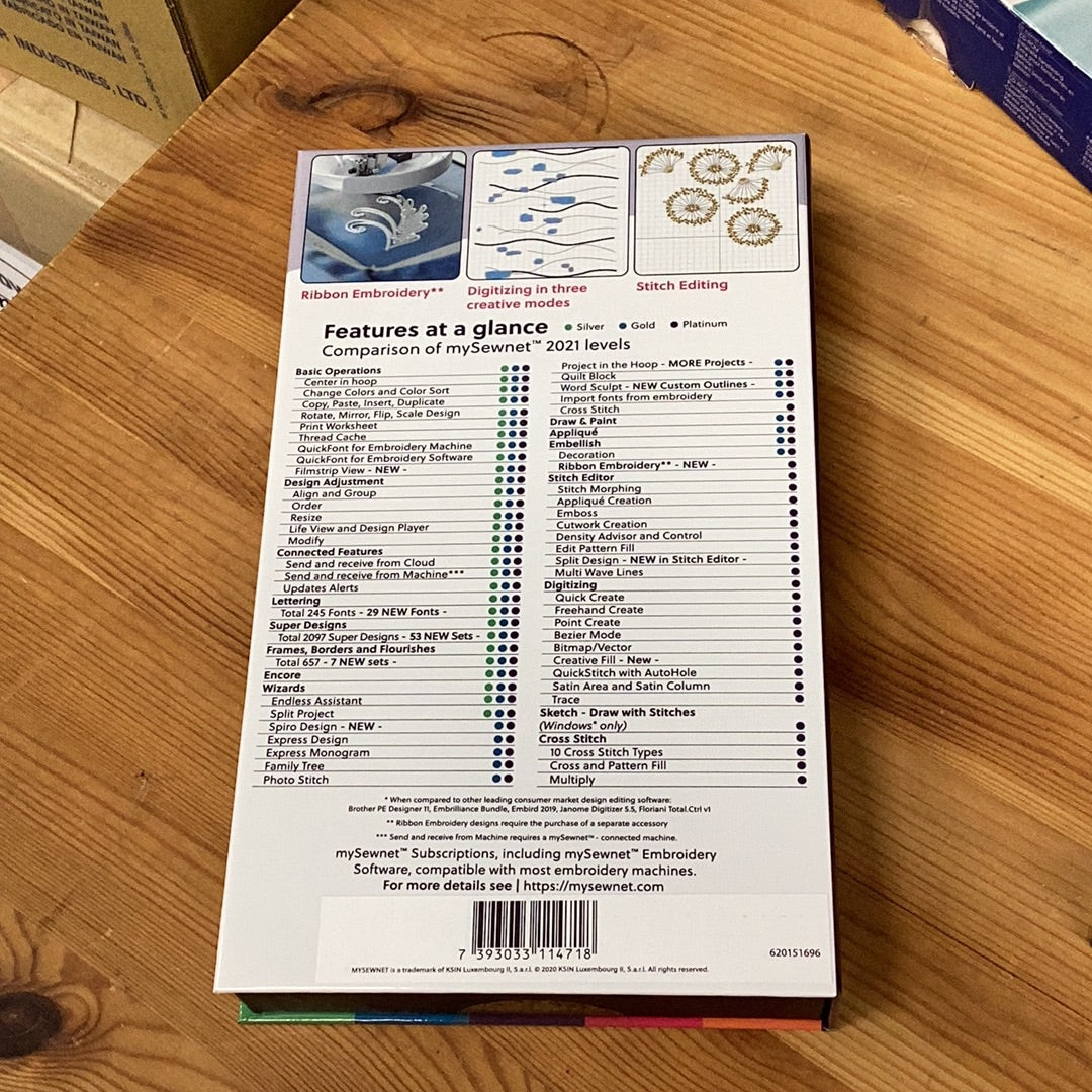 mySewnet™ Embroidery 2021 Boxed Software | Platinum Upgrade