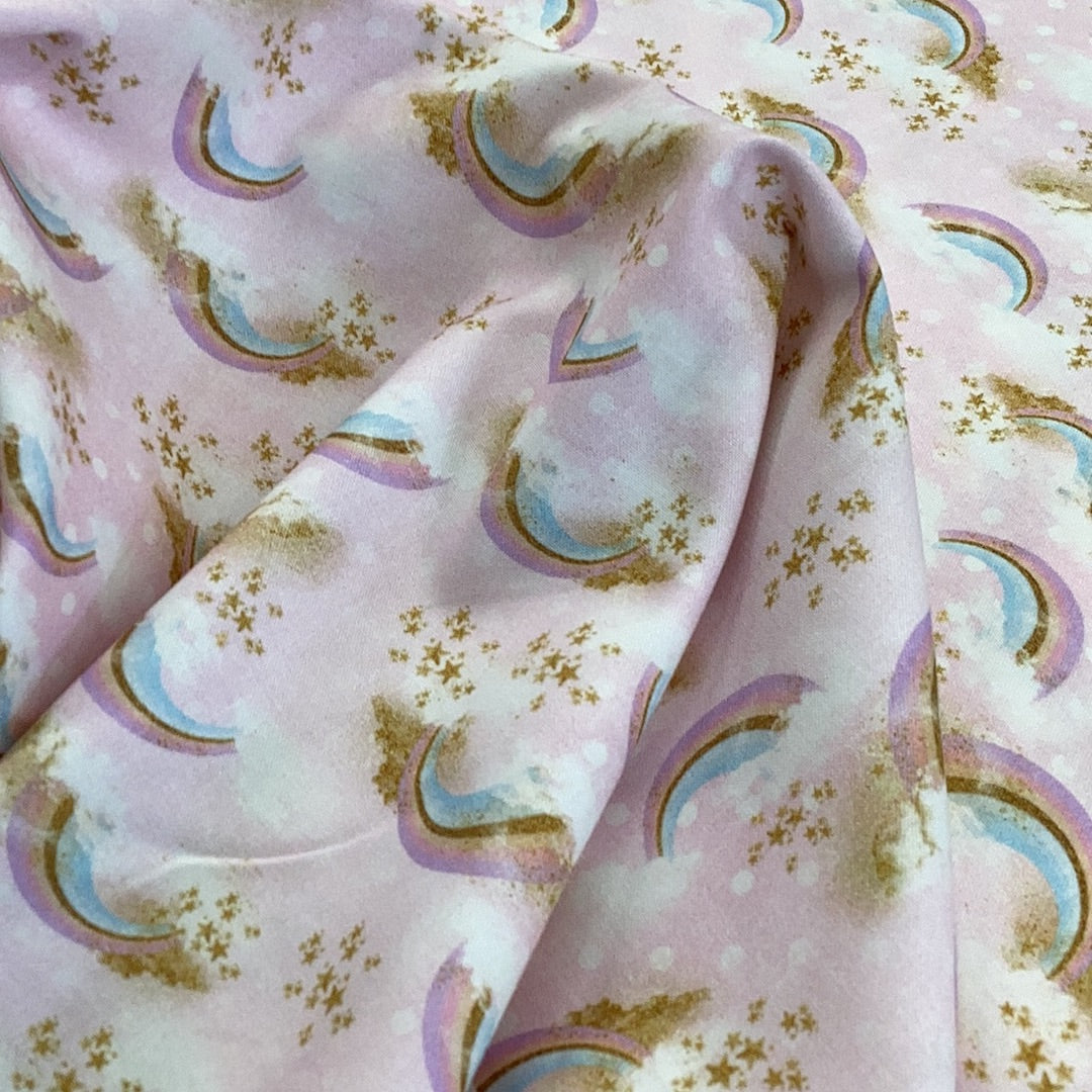 Radiant Rainbows Pink -Rainbow Unicorns 9013/14 - 1/2 metre