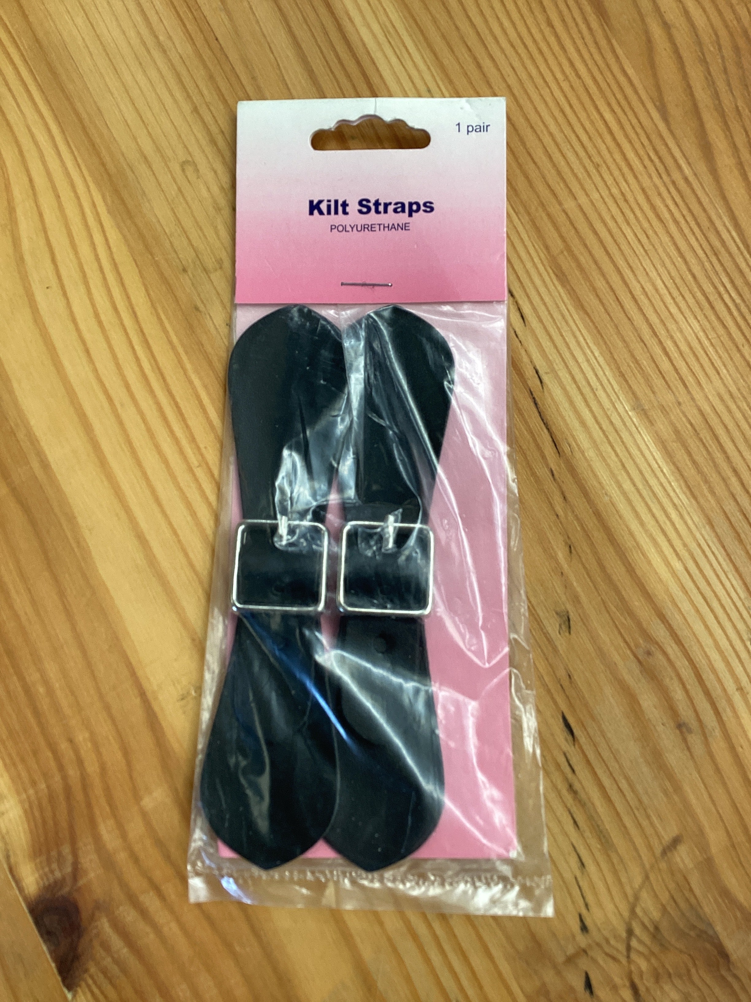 Hemline Kilt Straps: Black