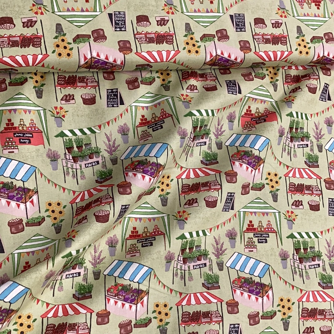 Farmer's Market D#A209 Green | Lewis & Irene - 1/2 metre