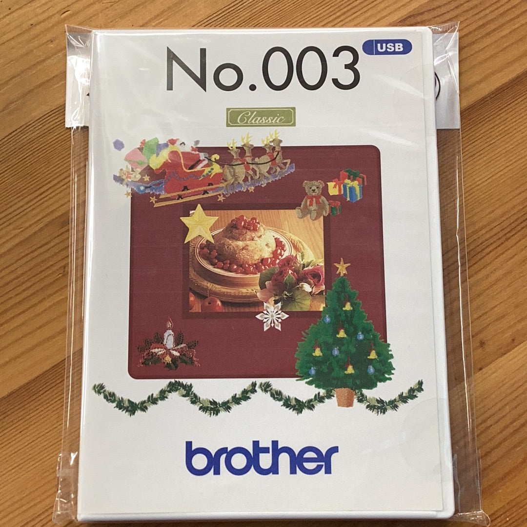Brother BLECUSB3 Winter and Christmas embroidery design USB packaging