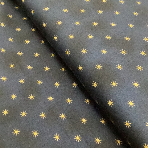 Starlight -Navy with Gold Stars | stoffabrics #MS18-02 - 1/2 metre