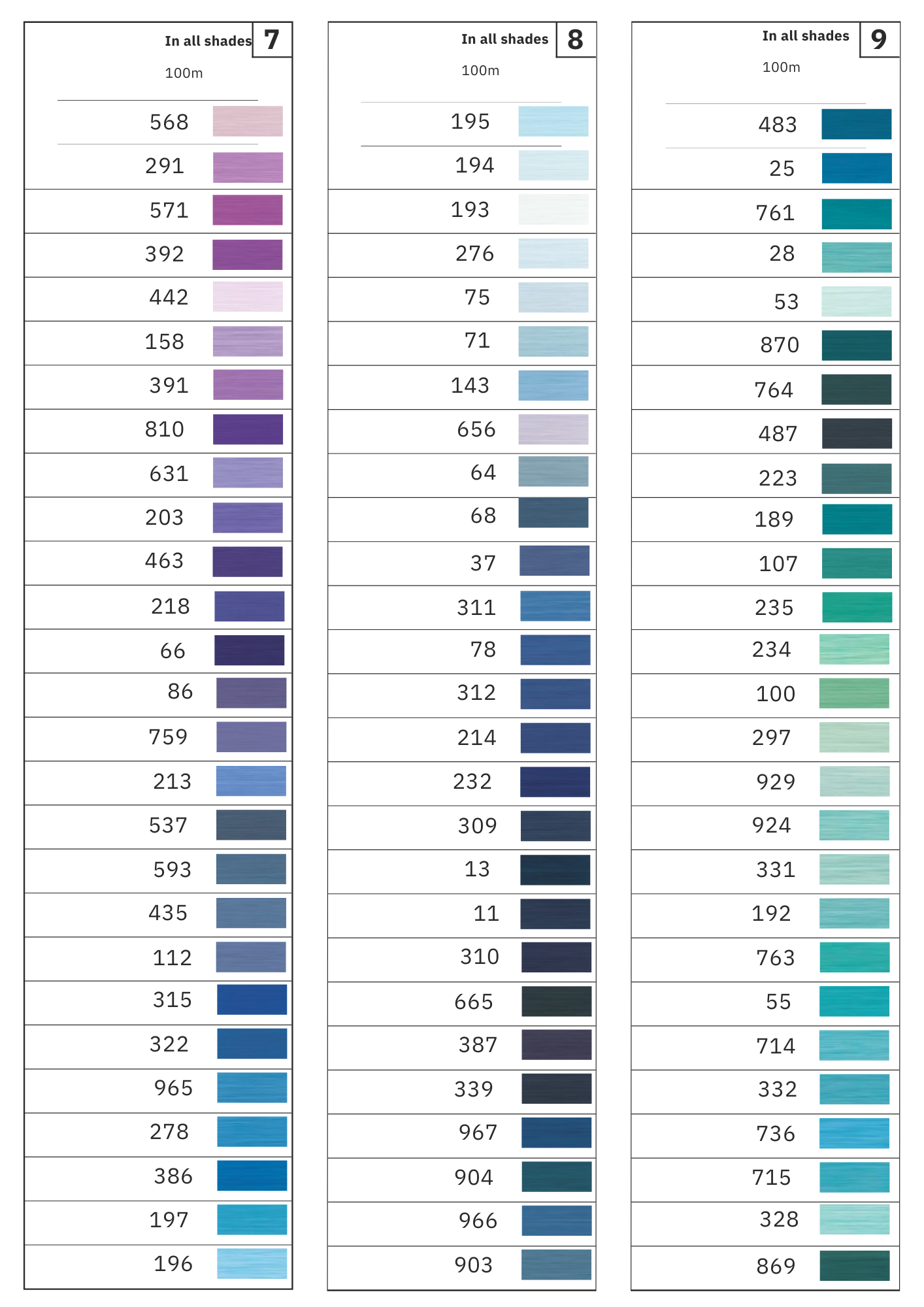 Textile Thread Conversion Chart Janome Thread Conversion Chart 100 Colors Polyester Machine Embroidery