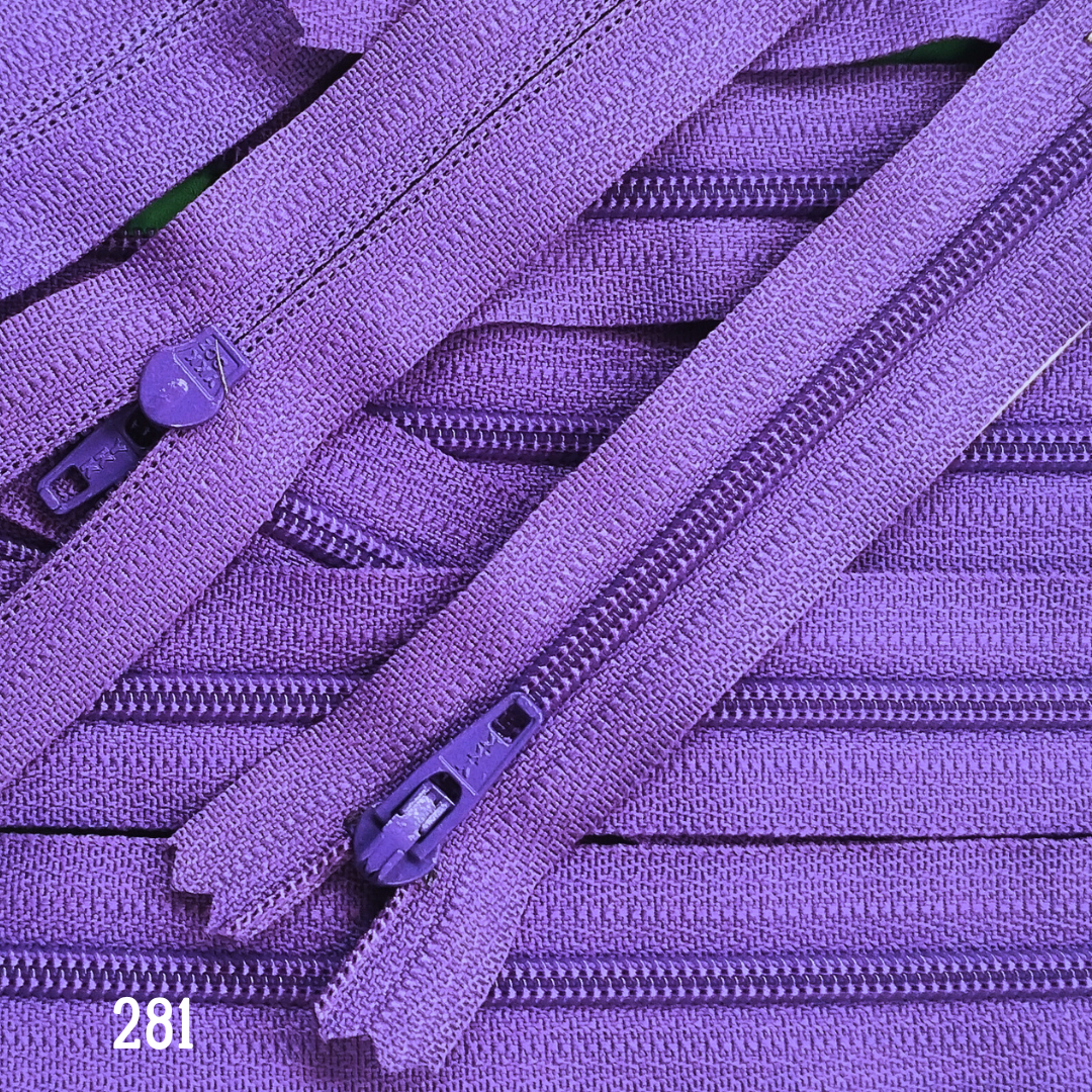 YKK Nylon Dress and Skirt Zip 10cm 4inch: Delphinium (281) ZS3/E13