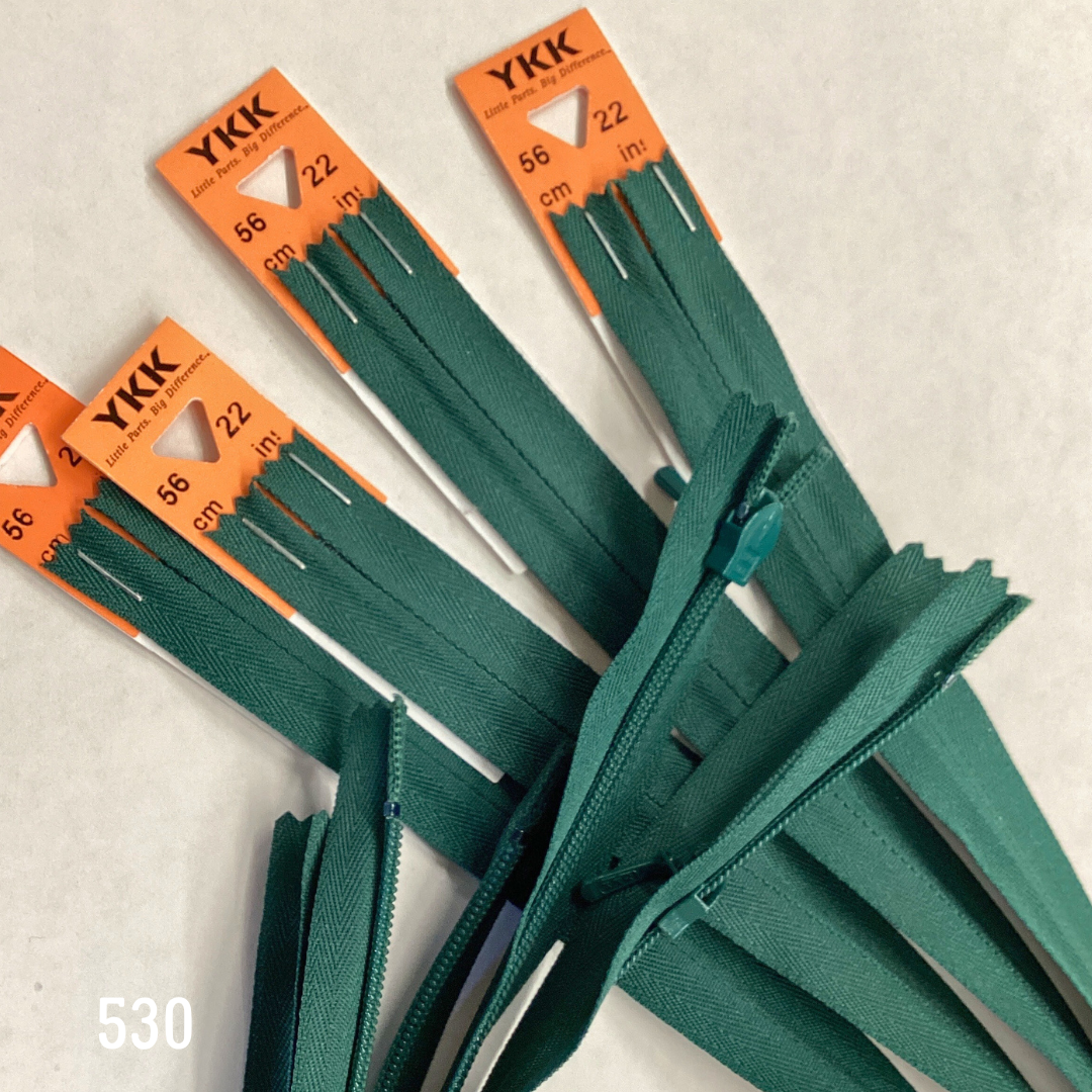 YKK Concealed / Invisible Zipper 22 inch 56cm (023) BX2