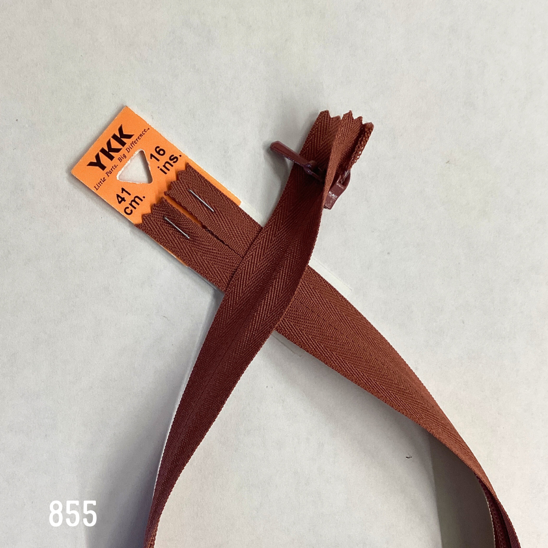 YKK Concealed / Invisible Zipper 16 inch 41cm (855) BX3