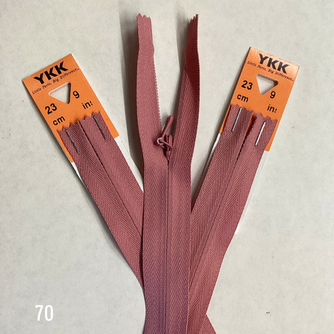 YKK Concealed / Invisible Zipper 9 inch 23cm (70) BX4