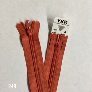 YKK Nylon Dress and Skirt Zip 15cm 6inch: (249) BX5