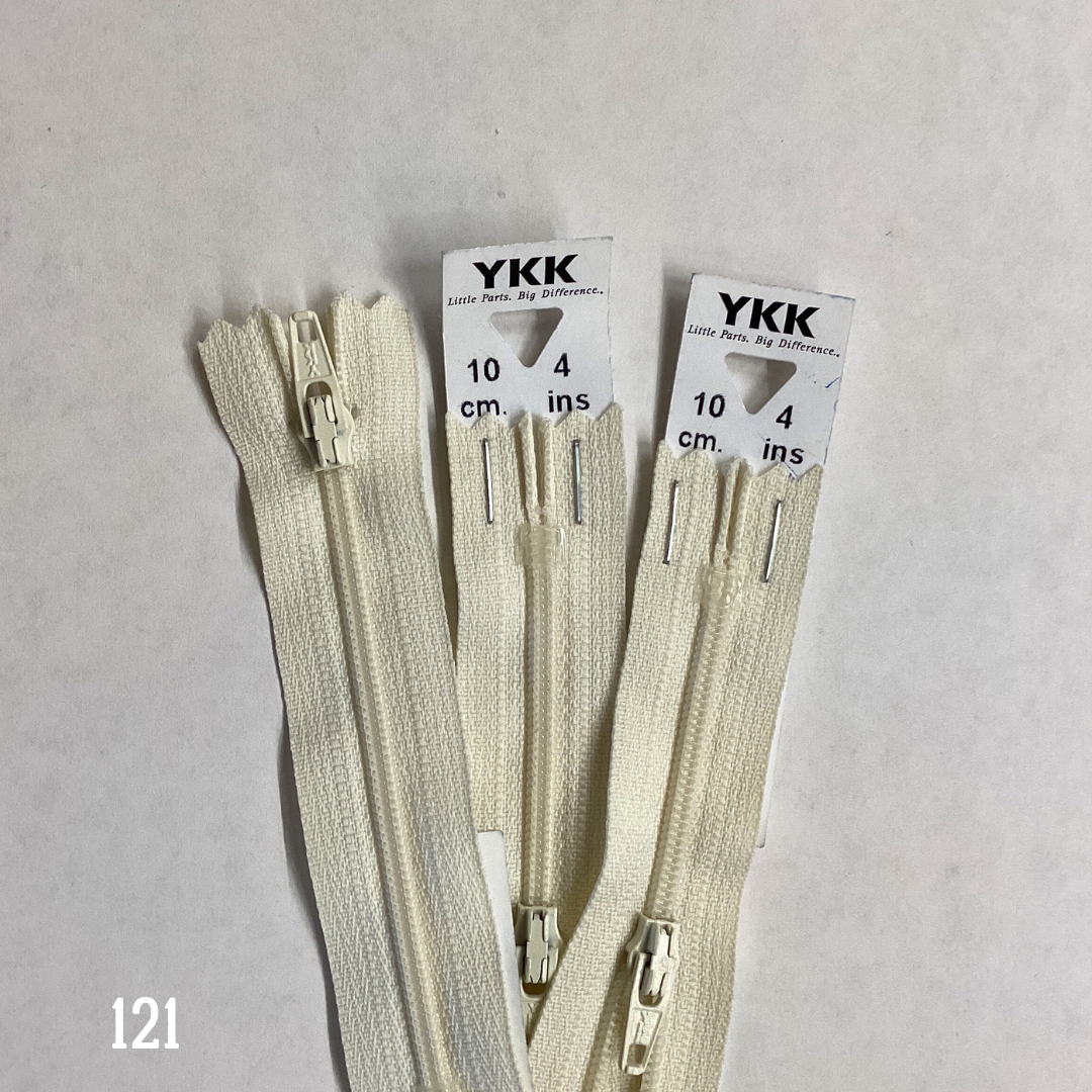 YKK Nylon Dress and Skirt Zip 10cm 4inch: Biscuit (121) BX6