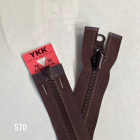 YKK Vislon Flip Over Zip 76cm 30inch:  (570) BX5