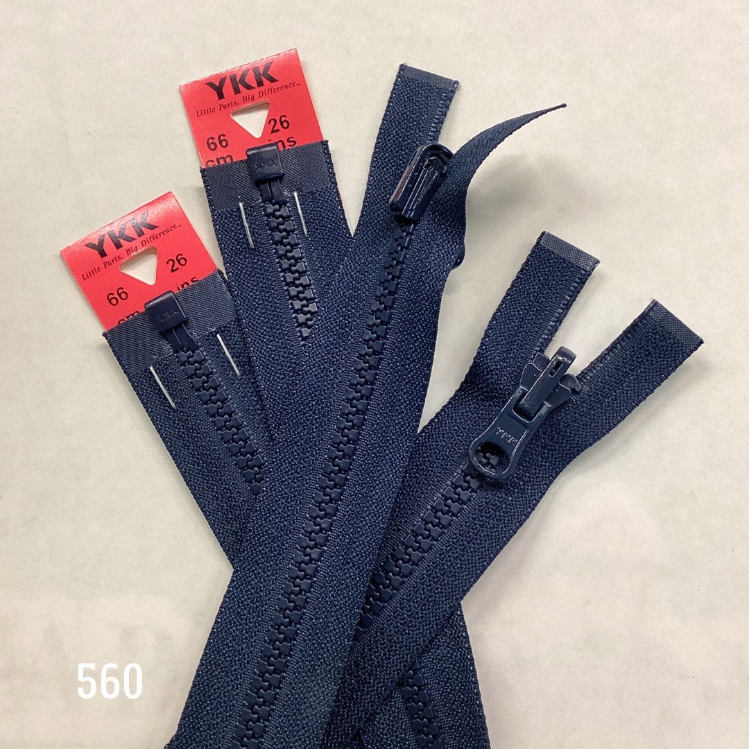 YKK Vislon Flip Over Zip 66cm 26inch (560) BX2