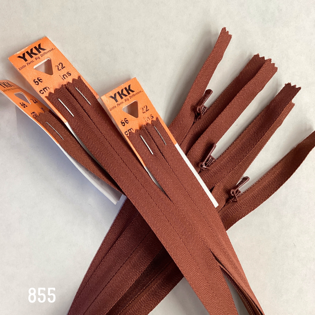 YKK Concealed / Invisible Zipper 22 inch 56cm (855) BX2