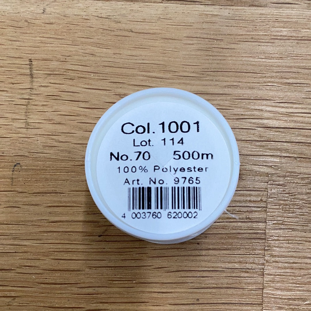 Madeira Bobbinfil White 500m 70 Col. 1001