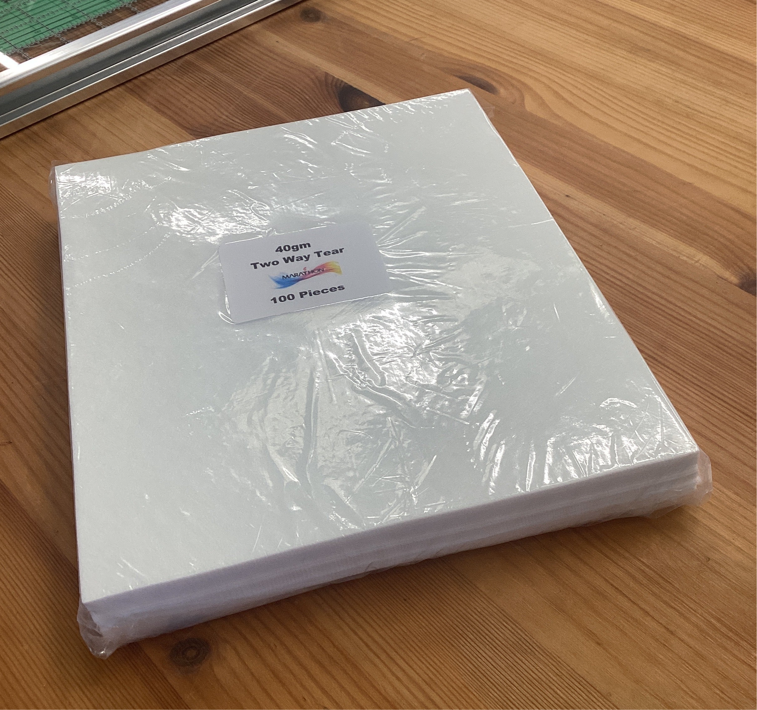 Two Way Tear Stabiliser 40gm 100 sheets | Marathon