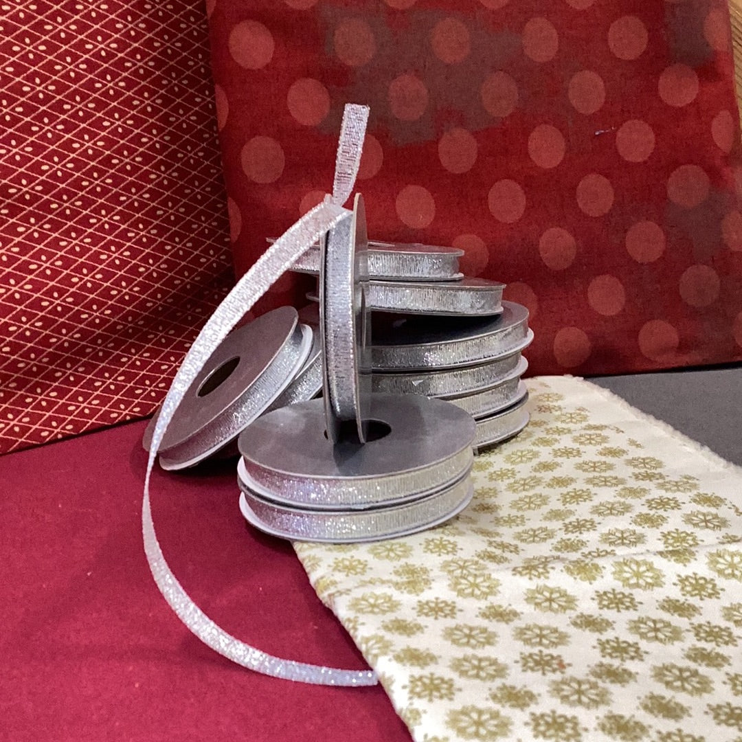 Narrow Silver Ribbon | 5m Reel