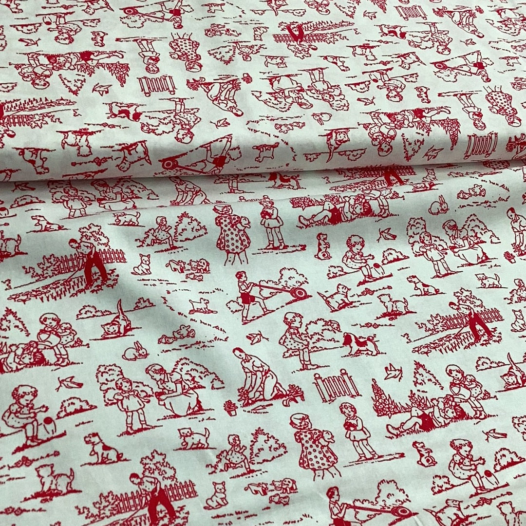 Garden Toile by Holly Holderman LH14015 Row | LakeHouseDryGoods.com - 1/2 Metre