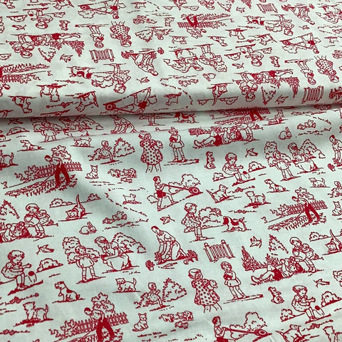 Garden Toile by Holly Holderman LH14015 Row | LakeHouseDryGoods.com - 1/2 Metre