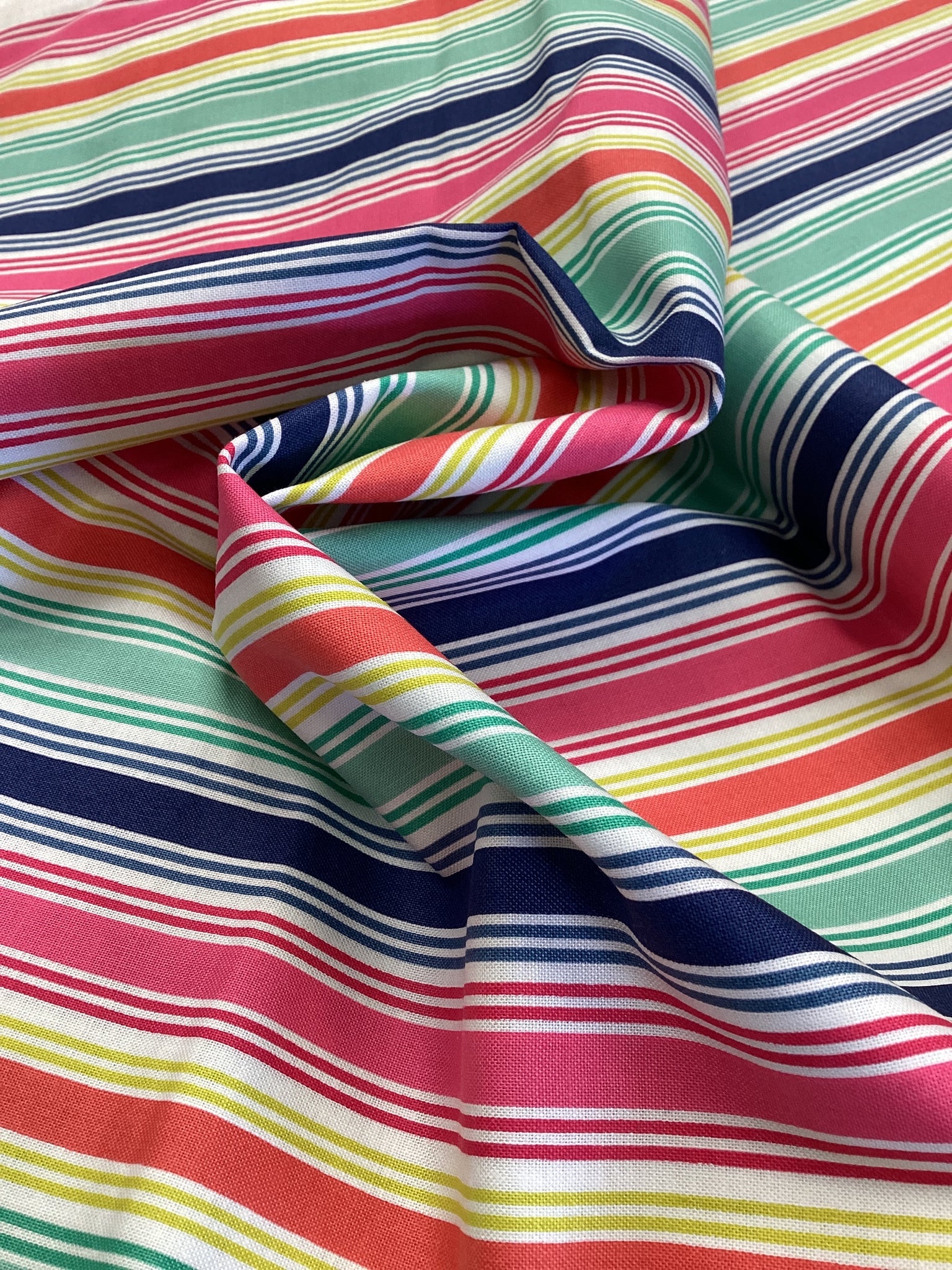 1765 Multi Stripe The Henley Studio | Makower UK - 1/2 metre