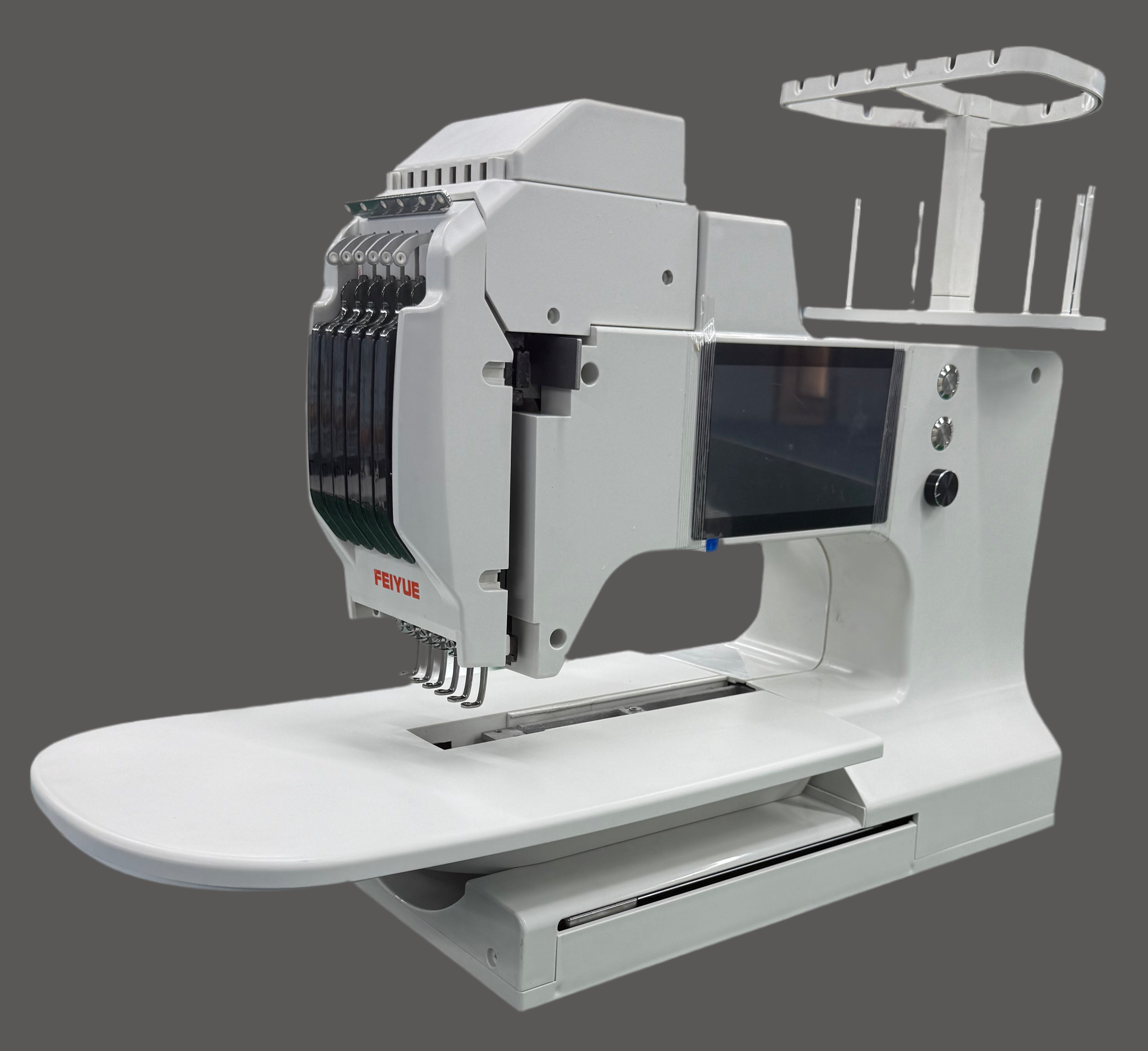 FY Portable 6 Needle Embroidery Machine FEIYUE x Fabric Mouse 22x30cm hoop