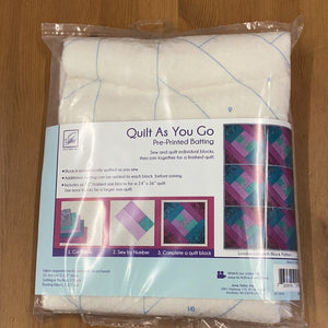 Quilt As You Go Pre-Printed Batting | London Labryinth