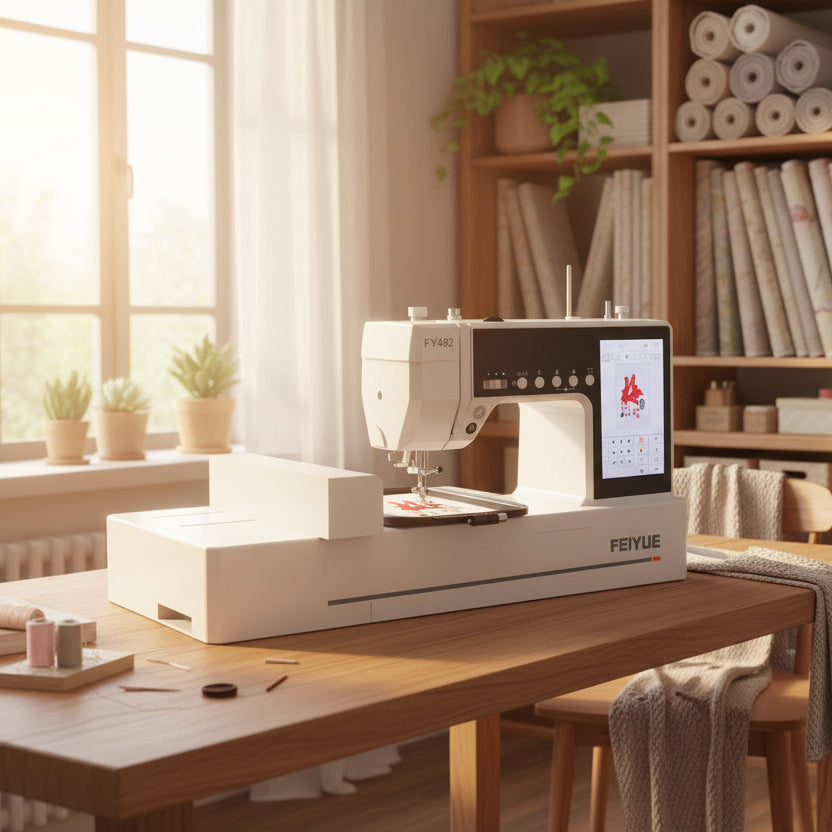 Compact Combo Sewing & Embroidery Machine | Fabric Mouse