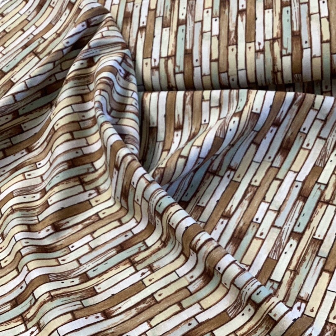 1161 Coastal Painted Planks The Henley Studio | Makower UK - 1/2 metre