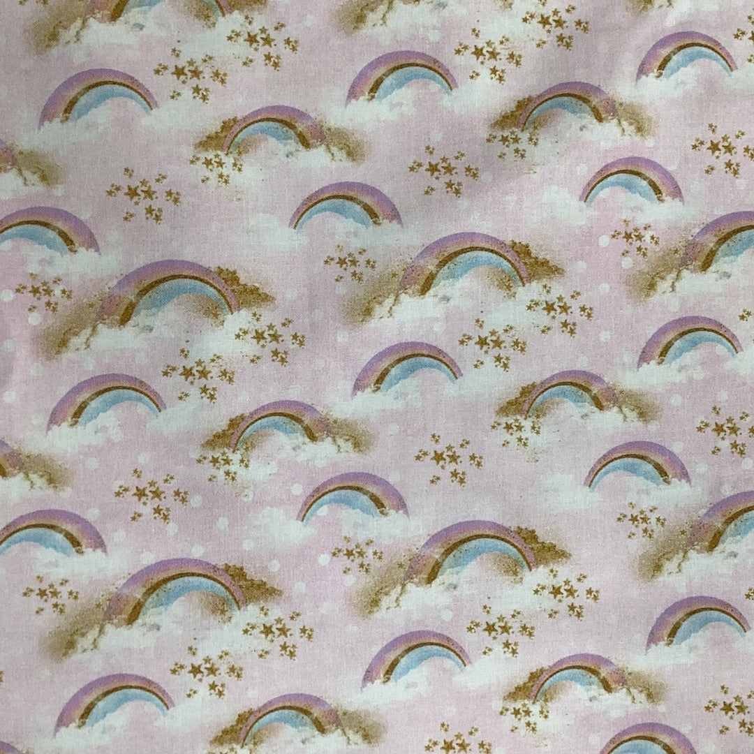 Radiant Rainbows Pink -Rainbow Unicorns 9013/14 - 1/2 metre