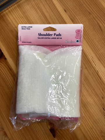 Hemline Shoulder Pad Tailor’s Extra Large Set-In White