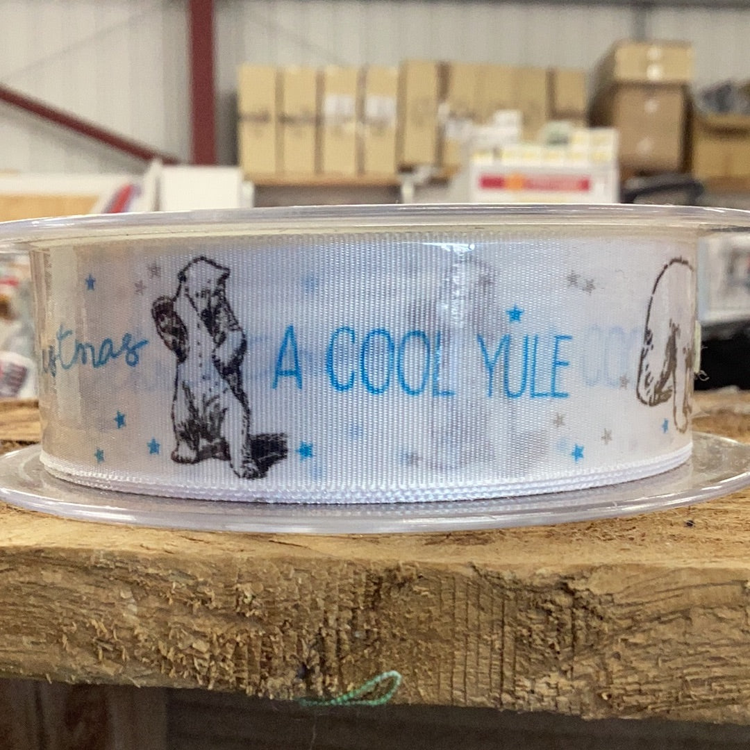 Cool Yule Polar Bear Ribbon | Per Metre