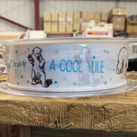 Cool Yule Polar Bear Ribbon | Per Metre