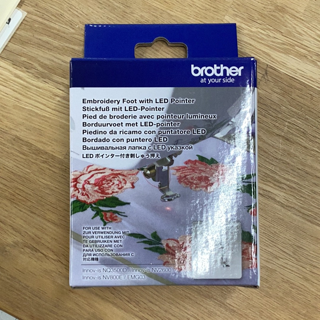 Brother Embroidery Foot with LED Pointer | Brother Sewing Machine Accessories (FLED2)
