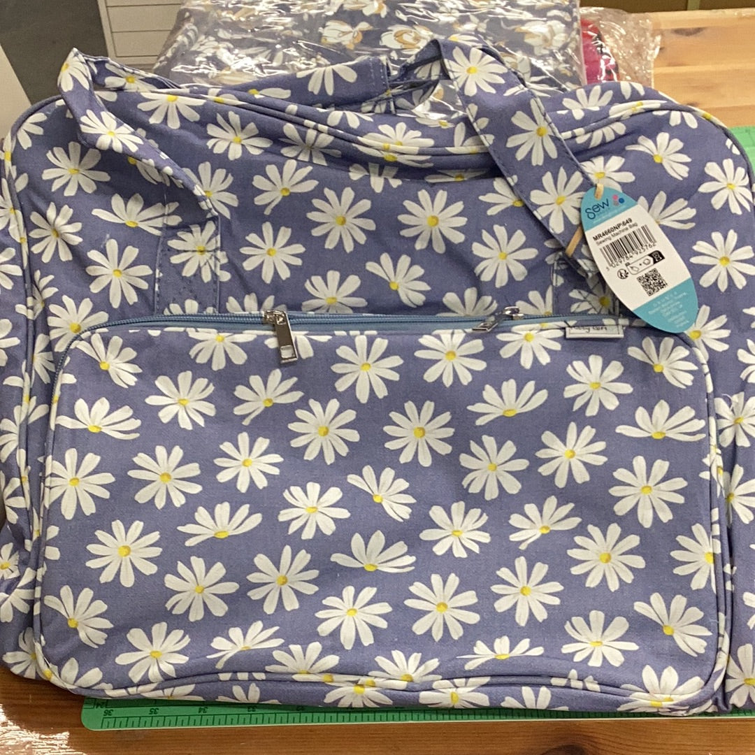 Sewing Machine Bag | Denim Daisies Print