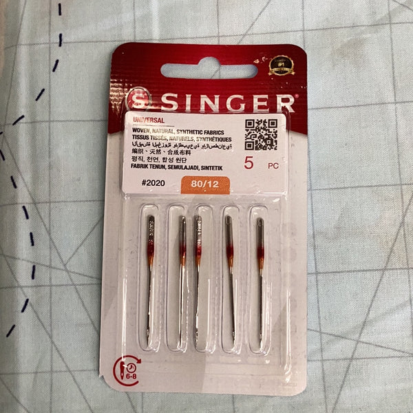 Singer Needles for lightweight fabrics (2020) 80/12