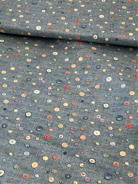 1703 Haberdashery Buttons The Henley Studio | Makower UK - 1/2 metre